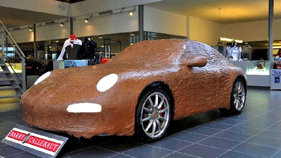 Cadou de Craciun: un Porsche de ciocolata