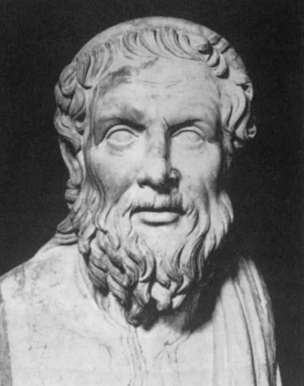 Figura lui Apollonius, sculptată de contemporanii săi