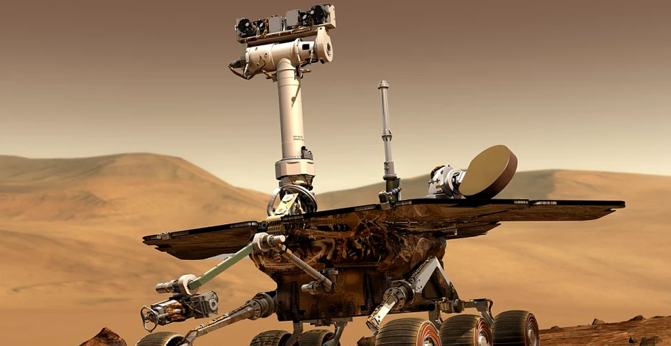 Roverul Opportunity de pe planeta Marte trece printr-o furtună extremă de praf. Ce semnal a trimis