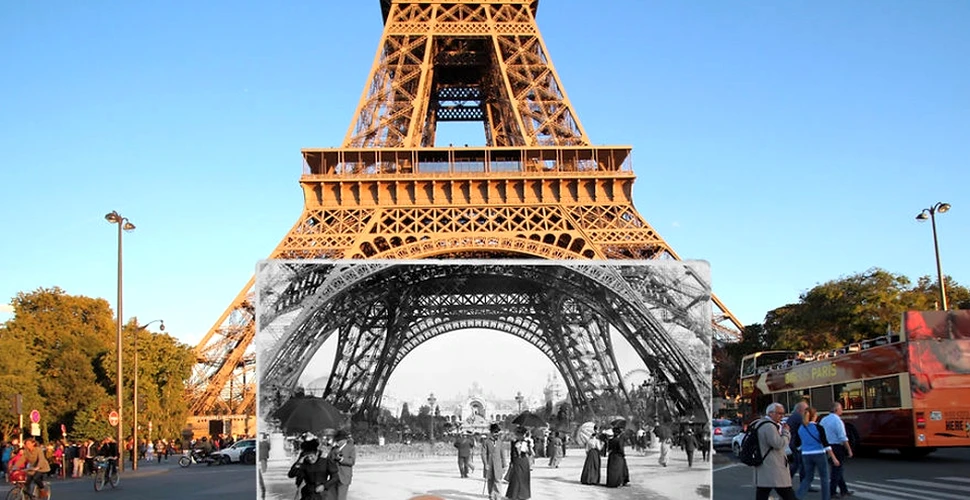 A combinat poze vechi şi noi din Paris şi a reînviat istoria frumosului oraş. GALERIE FOTO