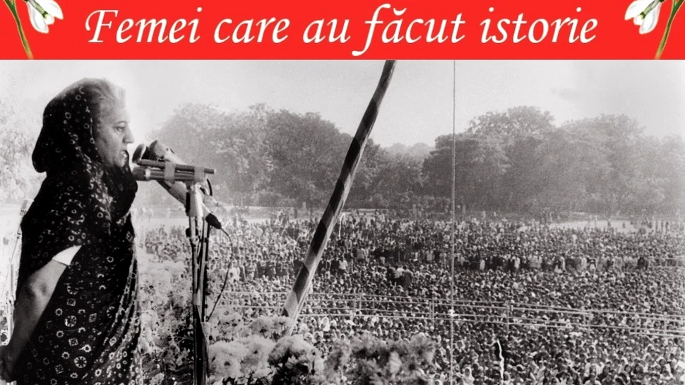 Indira Ghandi, prima femeie prim-ministru din istoria Indiei. VIDEO