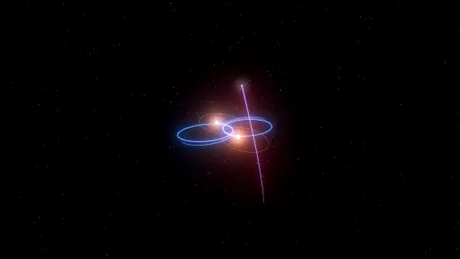Parcă desprins din SF: o planetă orbitează perpendicular pe un sistem stelar binar