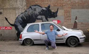 O nouă pictură murală semnată de Banksy a apărut în Londra