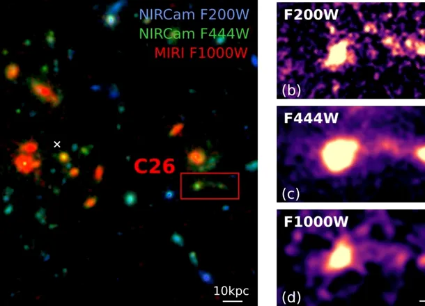Astronomii ar fi surprins o galaxie timpurie chiar în timp ce se „stingea”