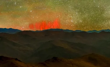 Un fenomen rar, cunoscut drept „spiritele roșii”, observat pe cerul deasupra deșertului Atacama
