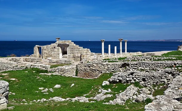 Ruinele anticului oras grecesc Chersonese, Sevastopol, Crimea