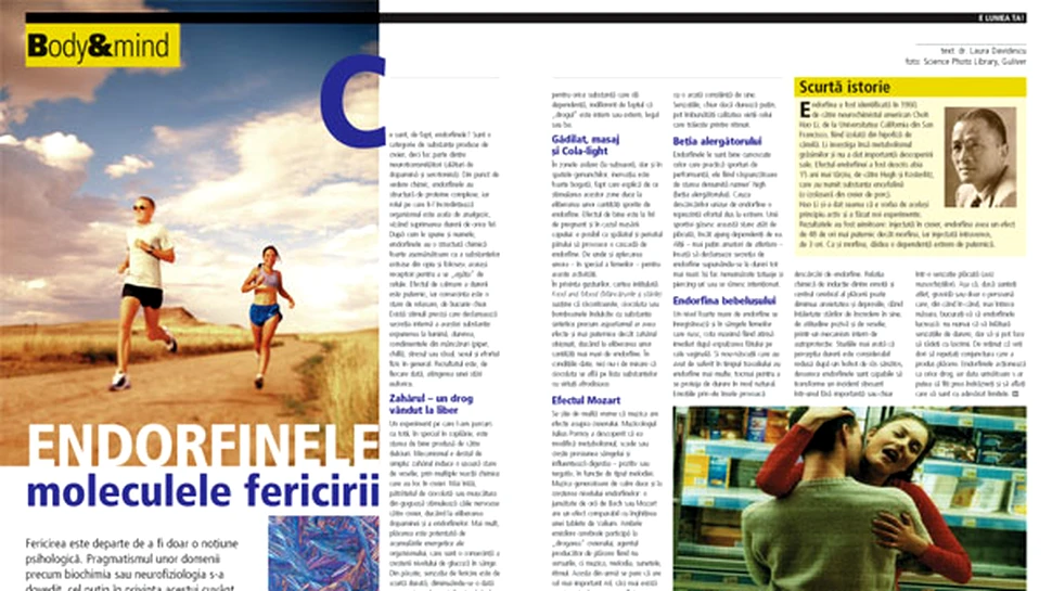 Endorfinele – moleculele fericirii