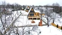 Cabane A-frame 2 persoane cu ciubăr: relaxare totală la munte (P)