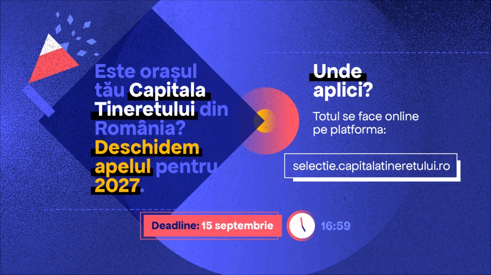 Orașele își pot depune candidatura pentru Capitala Tineretului din România 2027