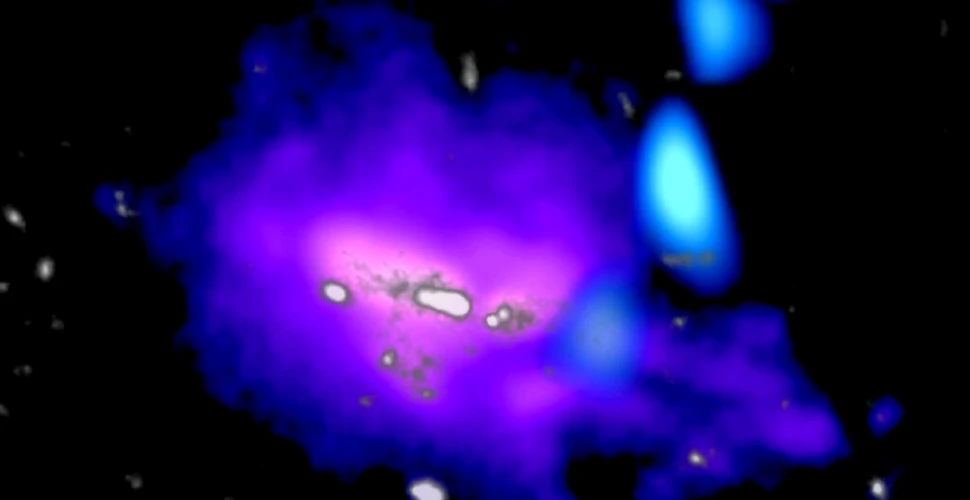 Astronomii au observat un „curent rece” de gaz în afara unei galaxii