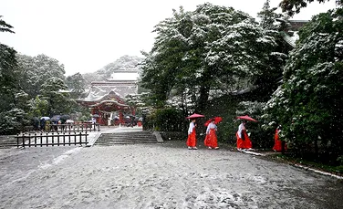 FOTO. Cum au reacţionat locuitorii din Tokyo la prima ninsoare din ultimii 55 de ani în noiembrie