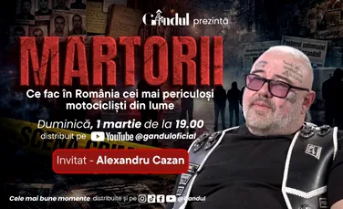 Alexandru Cazan, președintele Gremium Nomads România, invitat la MARTORII – duminică, 1 martie, ora 19:00