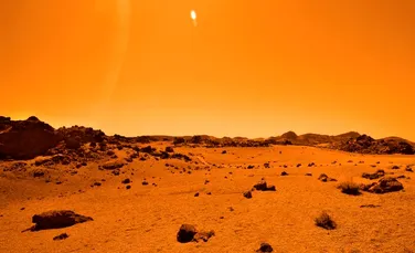Un crater de impact sau supervulcan? Astronomii sunt contrariaţi de descoperirea unui crater de diametru de 75 km pe suprafaţa lui Marte