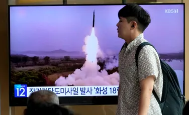 Coreea de Nord a lansat o rachetă neidentificată în Marea de Est