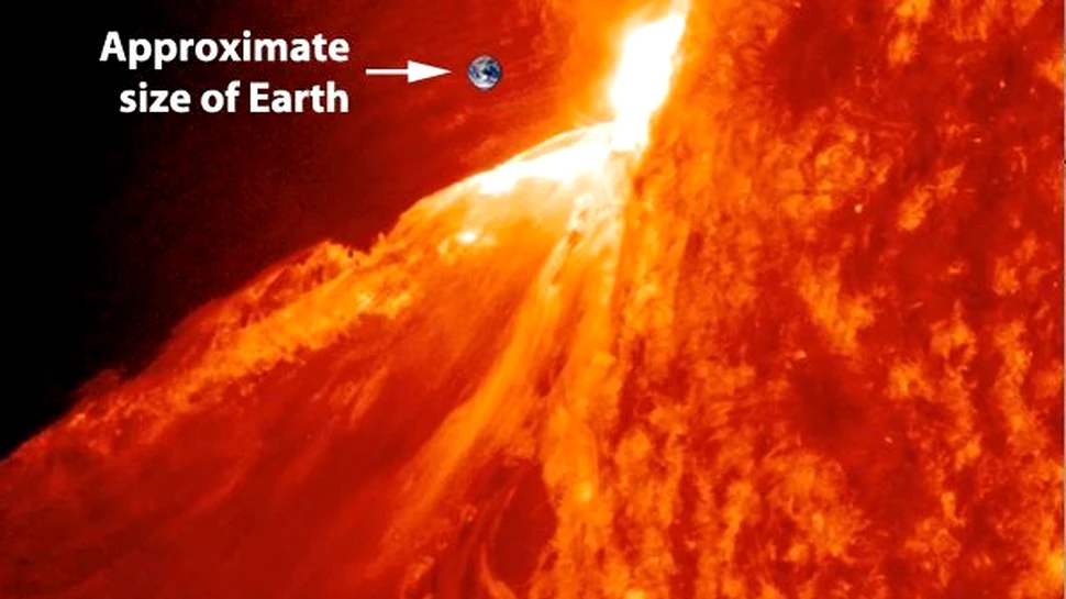 Vezi cum arată o explozie solară de dimensiuni gigant! (VIDEO)
