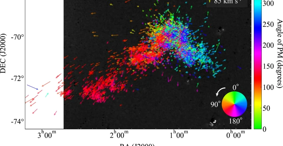 O galaxie vecină cu a noastră pare să se destrame chiar sub ochii astronomilor