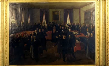 Tabloul ”Proclamarea Unirii”, de Theodor Aman, expus la Muzeul Naţional de Istorie a României