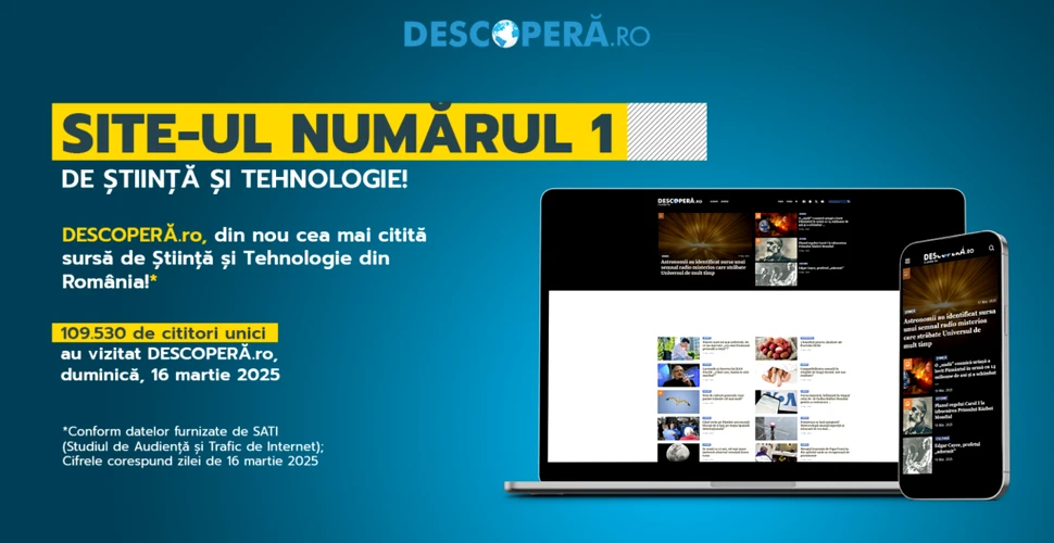 DESCOPERĂ.ro, cel mai citit site de Știință și Tehnologie din România!