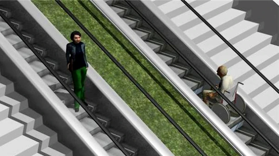Un student a inventat o scara rulanta accesibila oricui