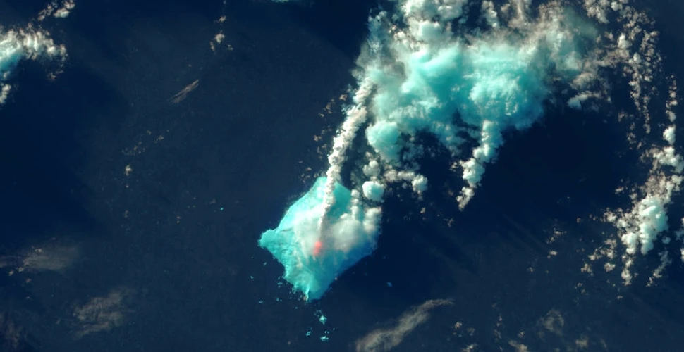 Nimeni nu a văzut erupţia spectaculoasă a acestui vulcan … cu excepţia sateliţilor NASA – FOTO