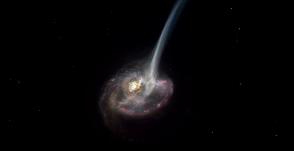 O galaxie îndepărtată moare în timp ce astronomii privesc procesul