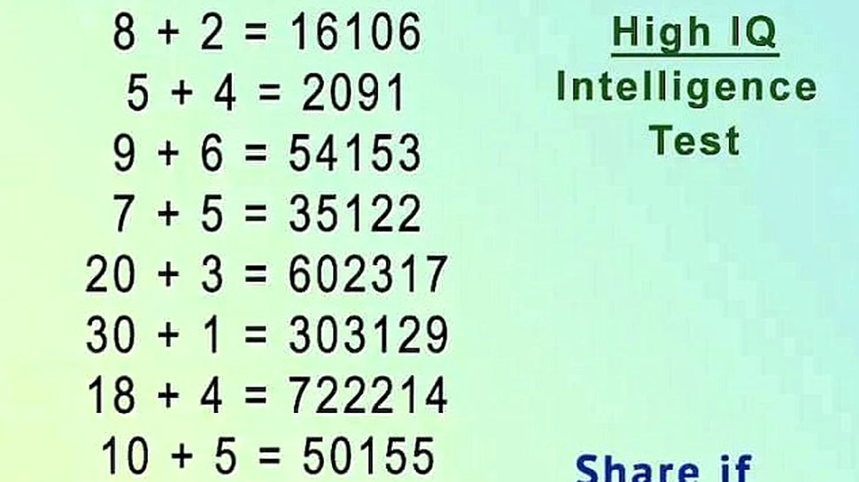 Răspunsul la testul de inteligenţă care face ravagii pe reţelele de socializare