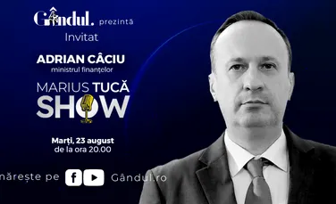 Marius Tucă Show începe marți, 23 august, de la ora 20.00, live pe gândul.ro
