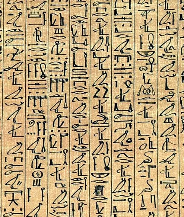 Hieroglife egiptene din Papirusul Ani