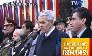 Cum a fost sărbătorită prima zi naţională a României, la 1 decembrie 1990? De ce a fost huiduit Coposu – VIDEO