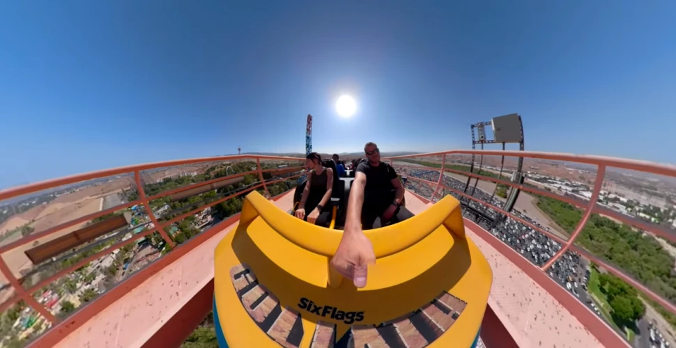 Cum arată cel mai „periculos” rollercoaster din lume filmat cu o camera 360