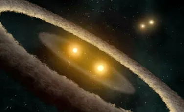 Astronomii au reuşit să observe formarea unui sistem stelar cvadruplu