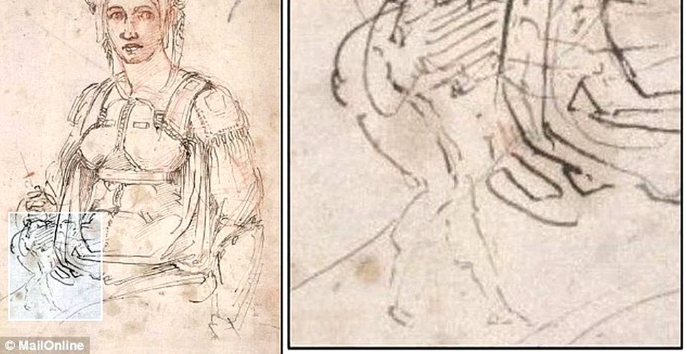 FOTO. Michelangelo a ascuns o caricatură cu el în una dintre faimoasele desene cu Vittoria Colonna