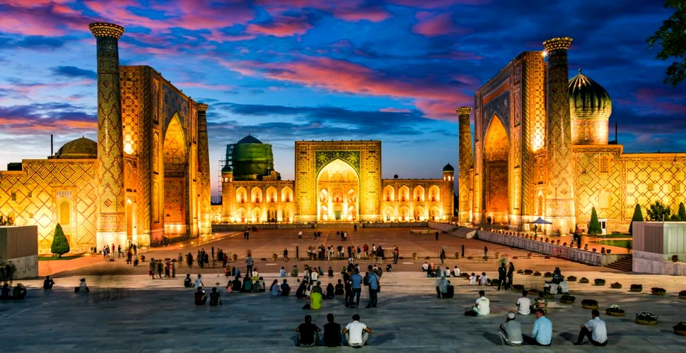 Samarkand, un important centru cultural și economic din Asia Centrală