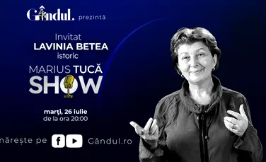 Marius Tucă Show începe marți 26 iulie, de la ora 20.00, pe gandul.ro