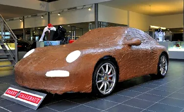 Cadou de Craciun: un Porsche de ciocolata
