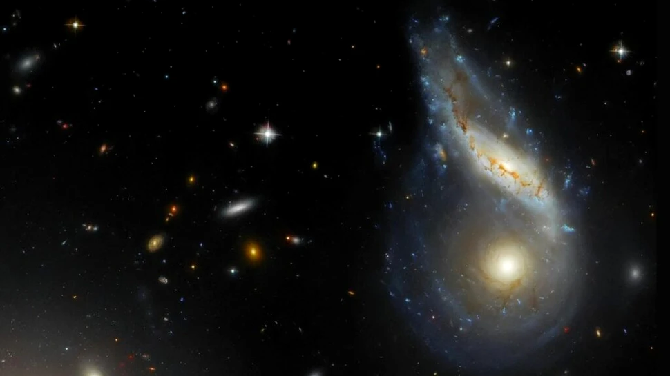 Telescopul Hubble a surprins „o fuziune monstruoasă”