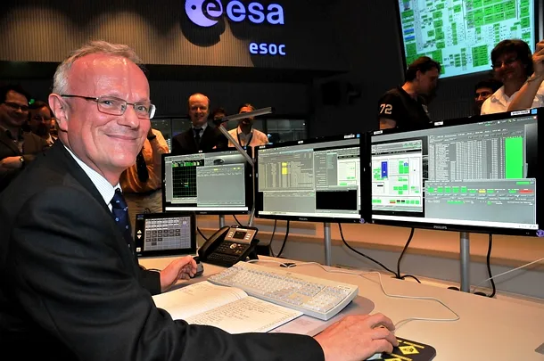 Momentul în care a fost lansată ultima comandă spre telescopul Herschel