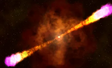 Astronomii au observat cea mai intensă explozie cosmică înregistrată ce a eliberat o cantitate de energie echivalentă cu cantitatea emisă de Soare în toată existenţa sa – GIF