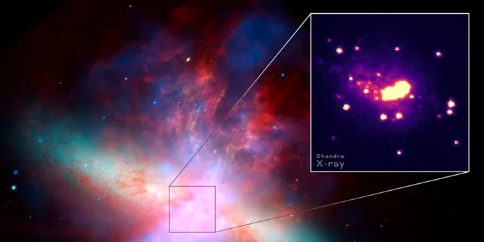 O galaxie în care se formează stele emite vânturi cu viteze de peste 3 milioane de kilometri pe oră