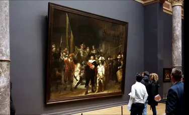 Una dintre capodoperele lui Rembrandt, „Rondul de noapte”, restaurată sub ochii publicului