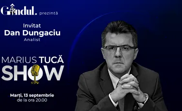 Marius Tucă Show începe marți, 13 septembrie de la ora 20.00, live pe gândul.ro