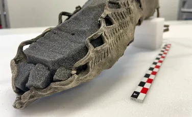 Un pantof vechi de 1.500 de ani, asemănător cu o sanda romană, a fost găsit într-o trecătoare din Norvegia