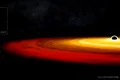 Astronomii au descoperit o stea care a fost aproape înghițită de o gaură neagră, însă a supraviețuit
