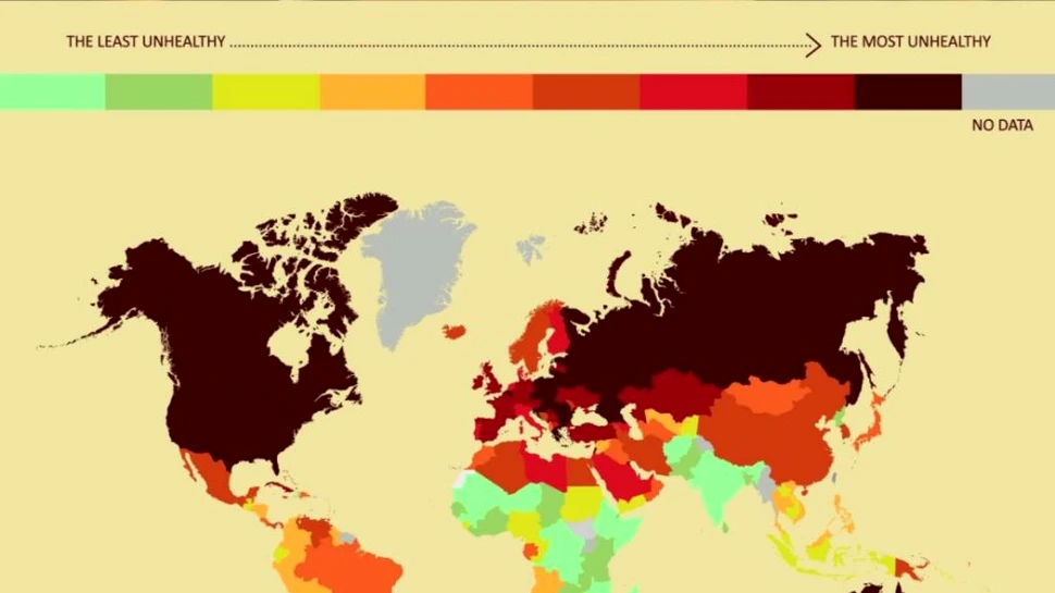 Care este ţara cu cei mai nesănătoşi oameni din lume. Unde se situează România