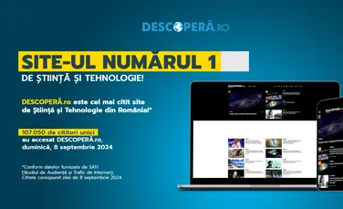 DESCOPERĂ.ro, din nou cel mai citit site de Știință și Tehnologie din România!