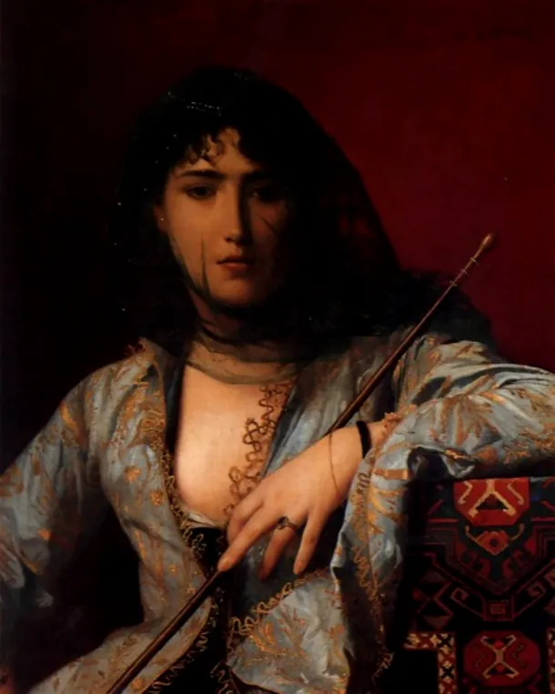 Portret al unei femei cercheze din trecut, realizat de pictorul Jean Lerome Gerome 