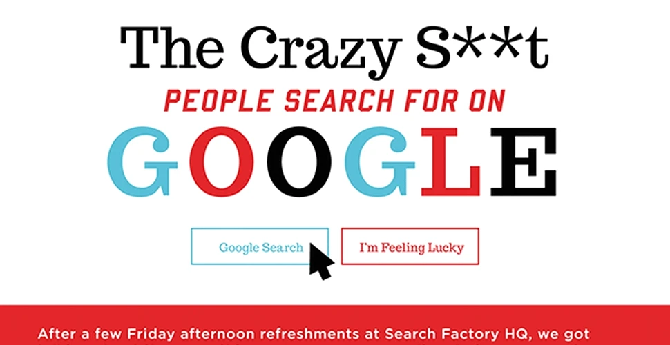 Cele mai ciudate întrebări pe care le pun oamenii pe Google Search (Infografic)