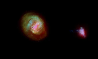 Astronomii au descoperit că o galaxie vecină se mișcă în direcții opuse