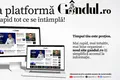 Noua platformă GÂNDUL.RO se lansează astăzi. Găsești rapid tot ce se întâmplă!