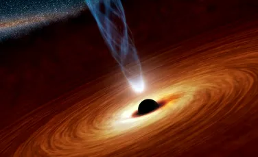 Astronomii au surprins o gaură neagră supermasivă ale cărei emisii au atins 99% din viteza luminii